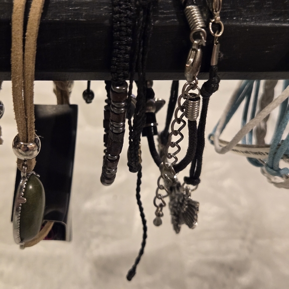 Assorted Bracelet Collection. Including Leather, cord, and metal. - Picture 10 of 11